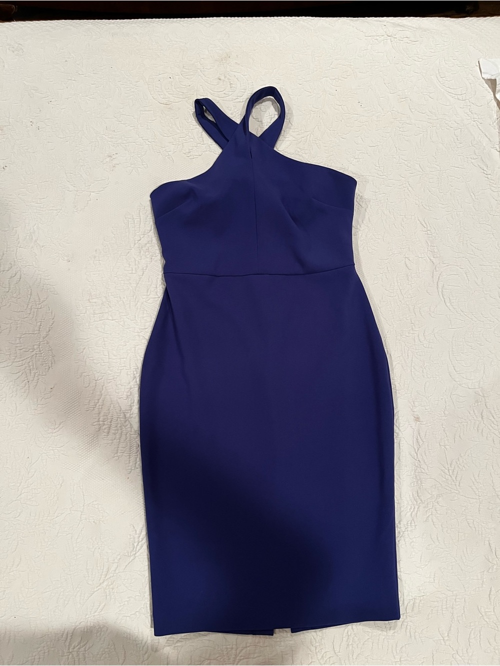 Women’s Royal Blue Halter Sheath Dress